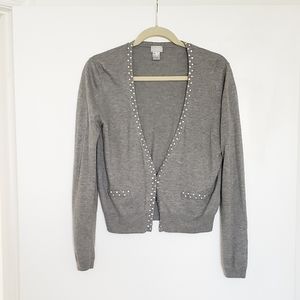H&M Gray Sparkle Cardigan